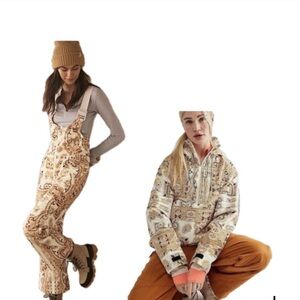 Free People Alpine Glow Snow Suit Bib and Pullover